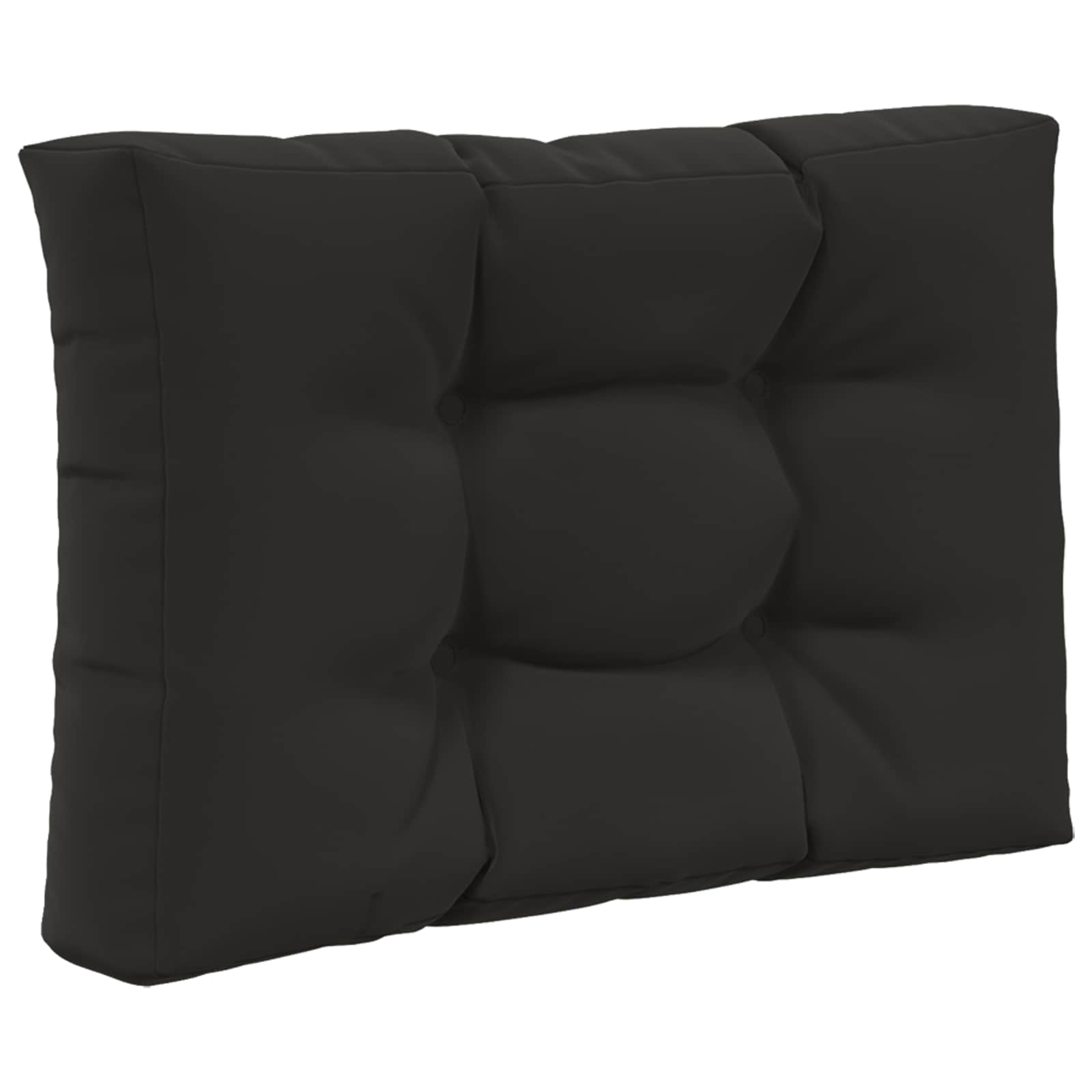 Sofakissen für draußen 3 pcs Schwarz Polyester