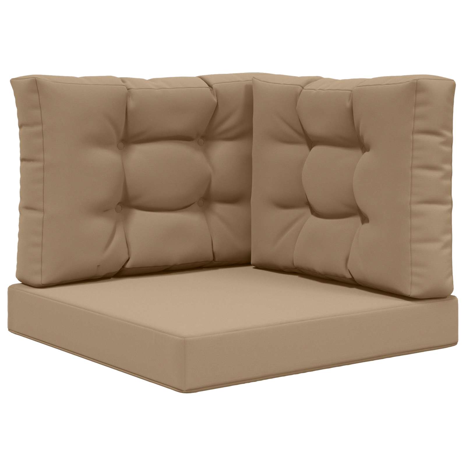 Sofakissen für draußen 3 pcs Taupe Polyester
