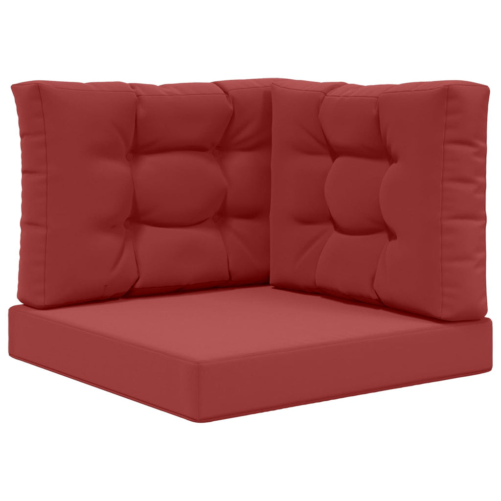 Sofakissen für draußen 3 pcs Weinrot Polyester