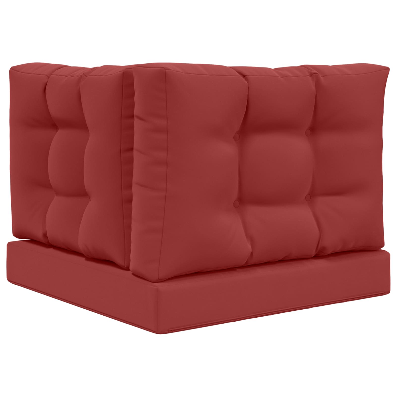 Sofakissen für draußen 3 pcs Weinrot Polyester