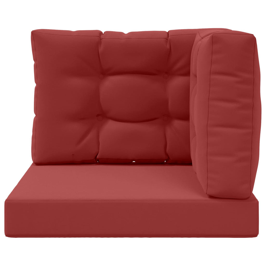 Sofakissen für draußen 3 pcs Weinrot Polyester