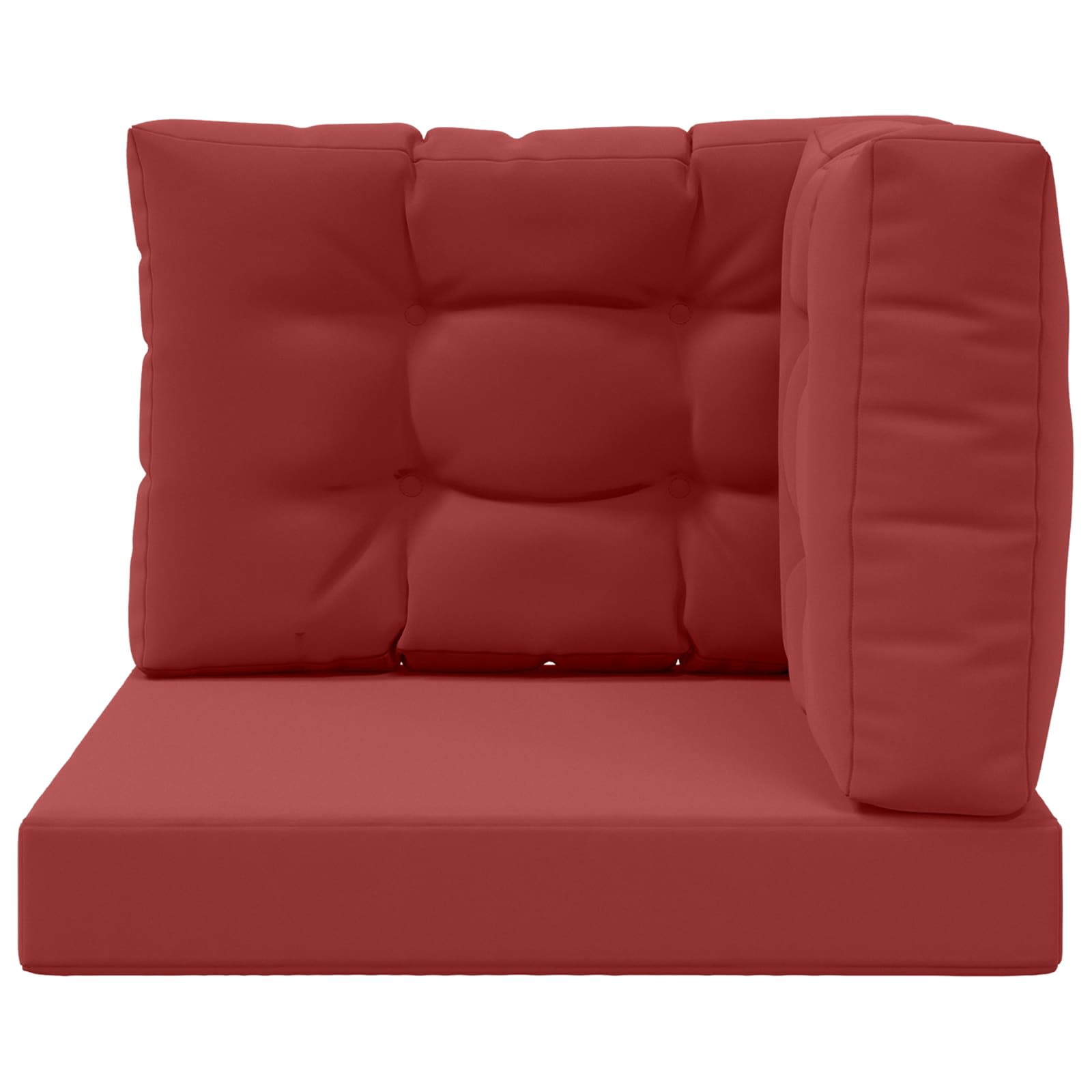 Sofakissen für draußen 3 pcs Weinrot Polyester