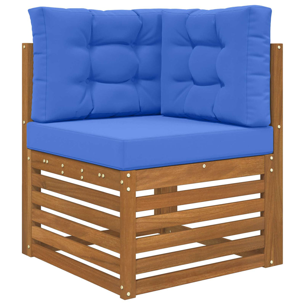 Sofakissen für draußen 3 pcs Königsblau Polyester