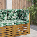 Sofakissen für draußen 3 pcs Blattmuster Polyester