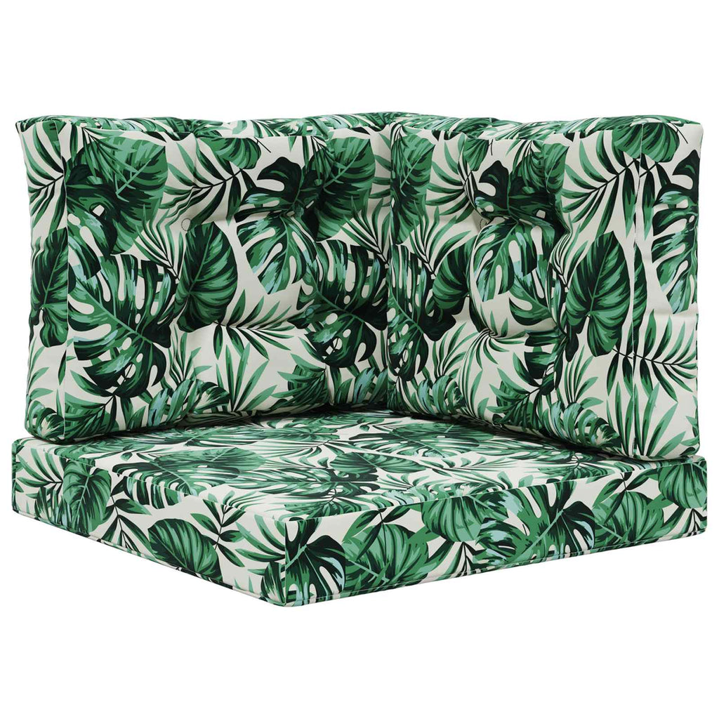 Sofakissen für draußen 3 pcs Blattmuster Polyester