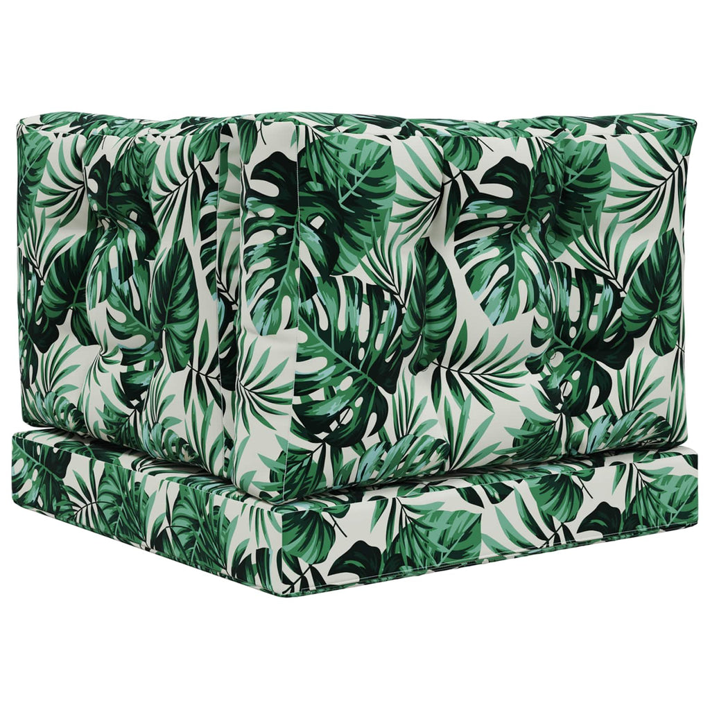 Sofakissen für draußen 3 pcs Blattmuster Polyester