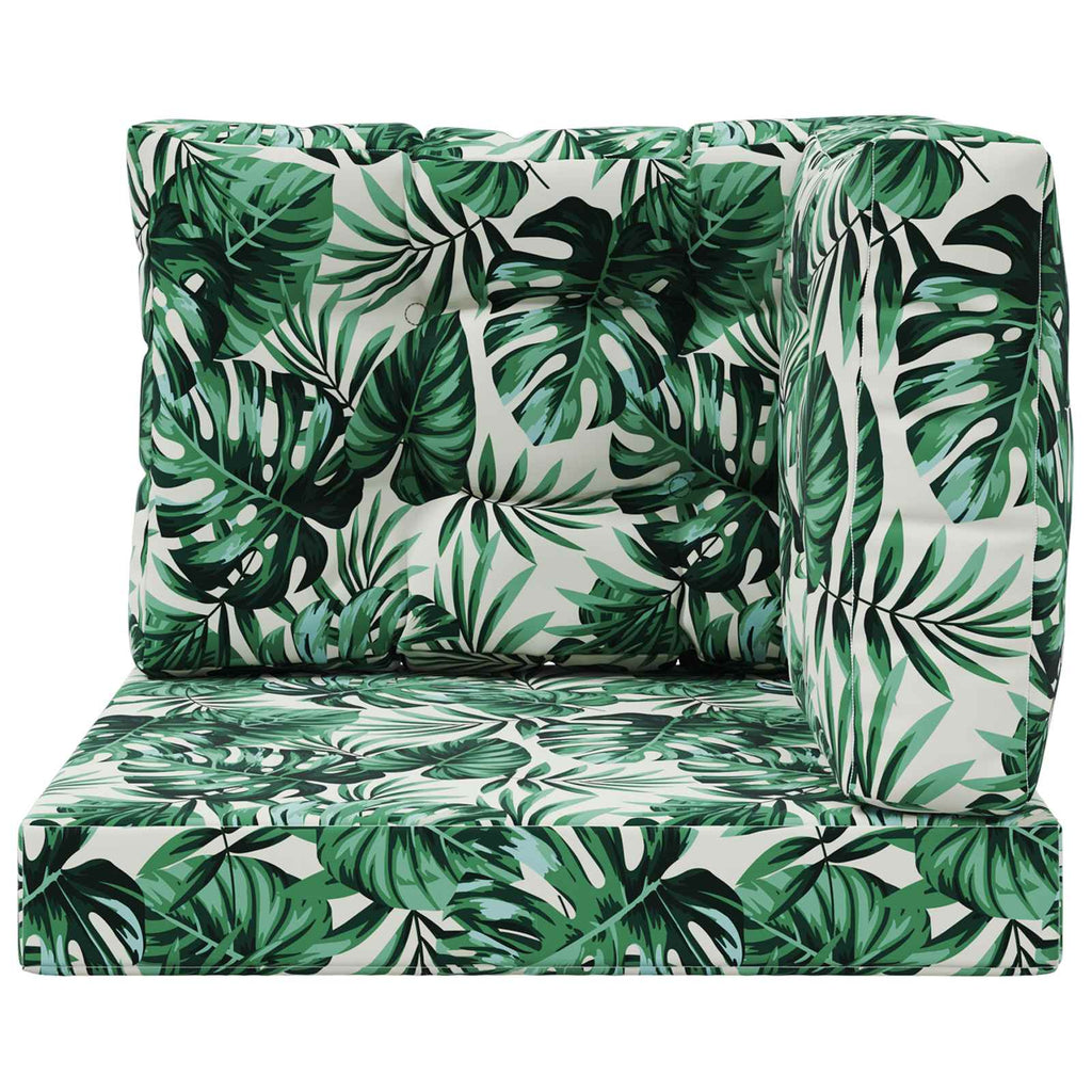 Sofakissen für draußen 3 pcs Blattmuster Polyester