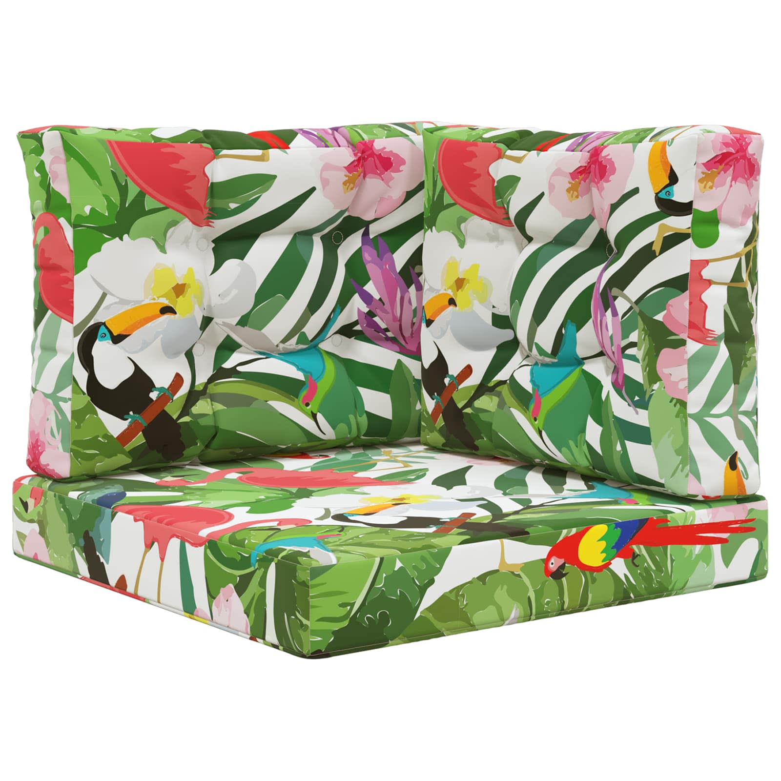 Sofakissen für draußen 3 pcs Bunt Polyester