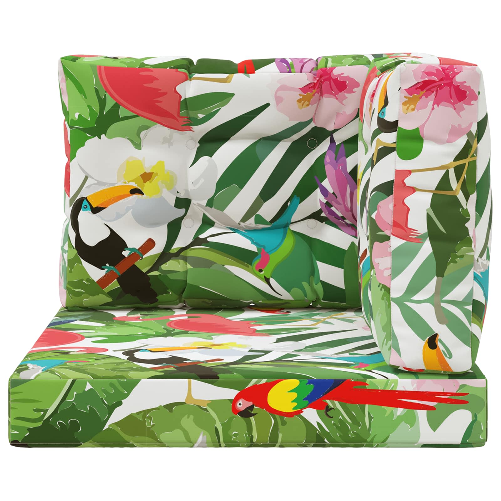 Sofakissen für draußen 3 pcs Bunt Polyester