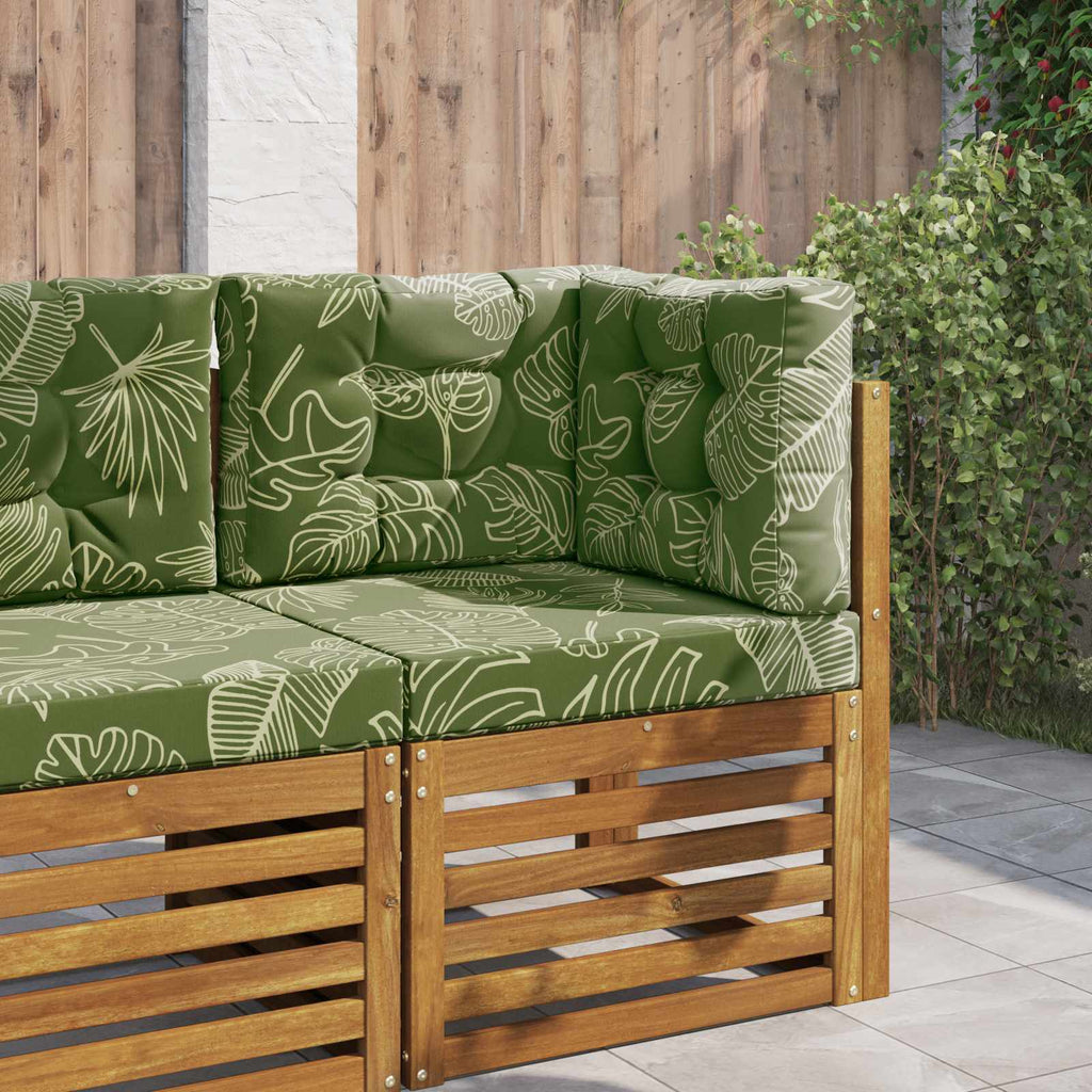 Sofakissen für draußen 3 pcs Blattdesign Polyester