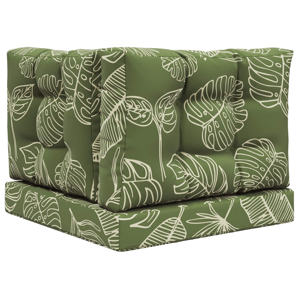 Sofakissen für draußen 3 pcs Blattdesign Polyester