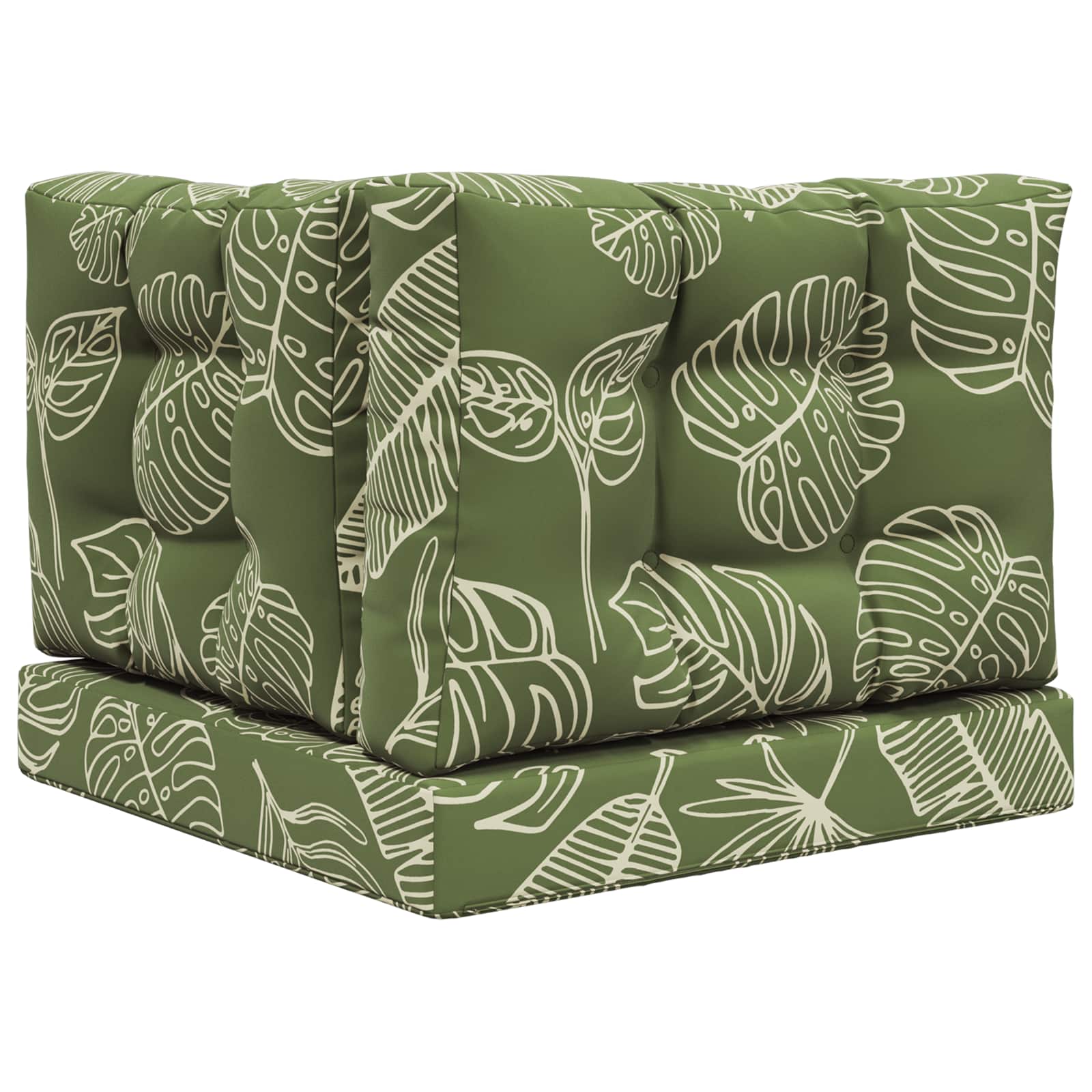 Sofakissen für draußen 3 pcs Blattdesign Polyester