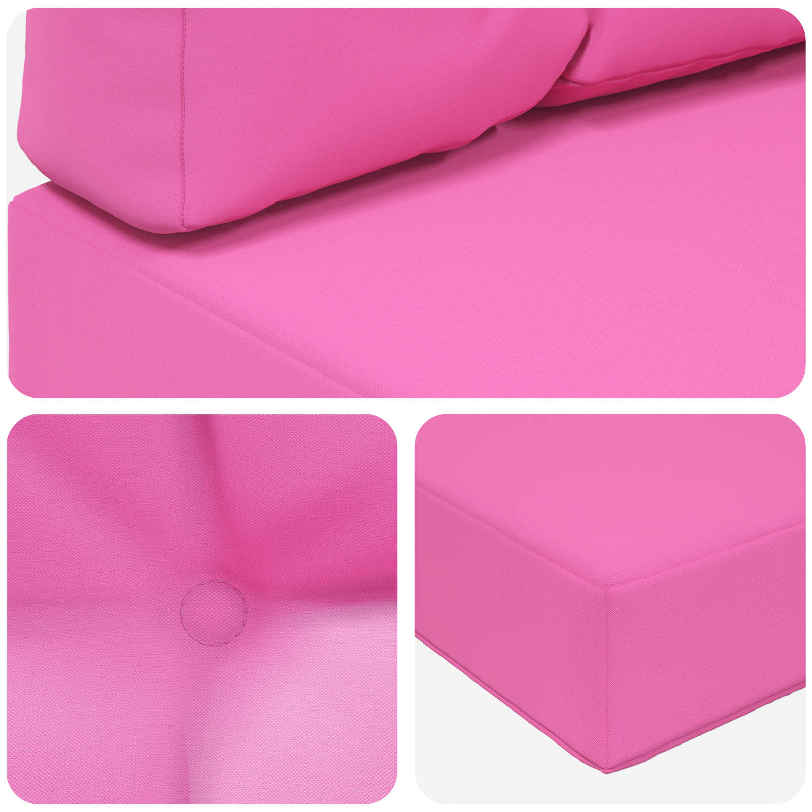 Sofakissen für draußen 3 pcs Rosa Polyester