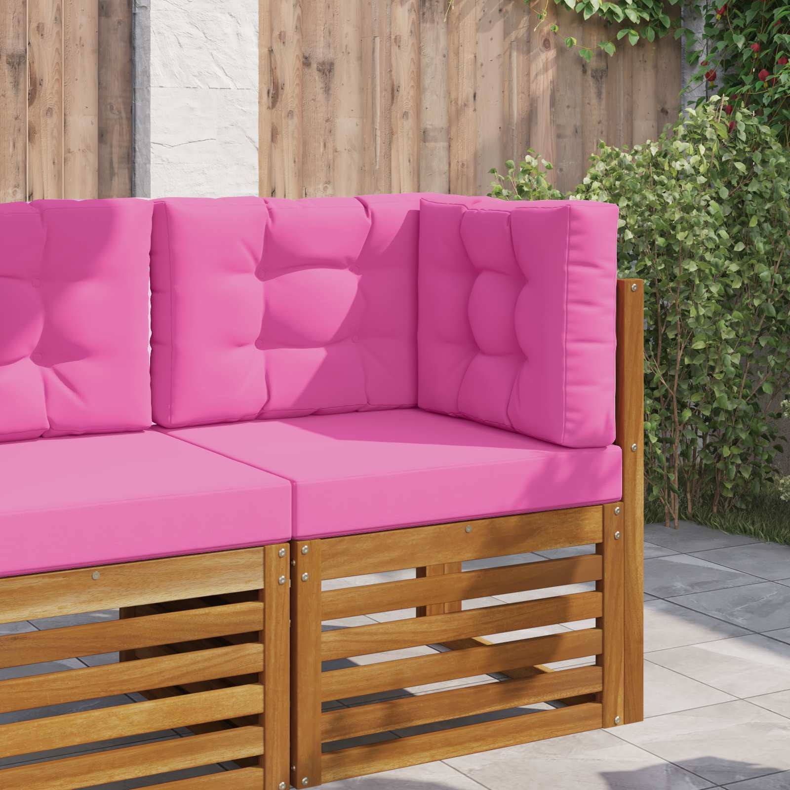 Sofakissen für draußen 3 pcs Rosa Polyester