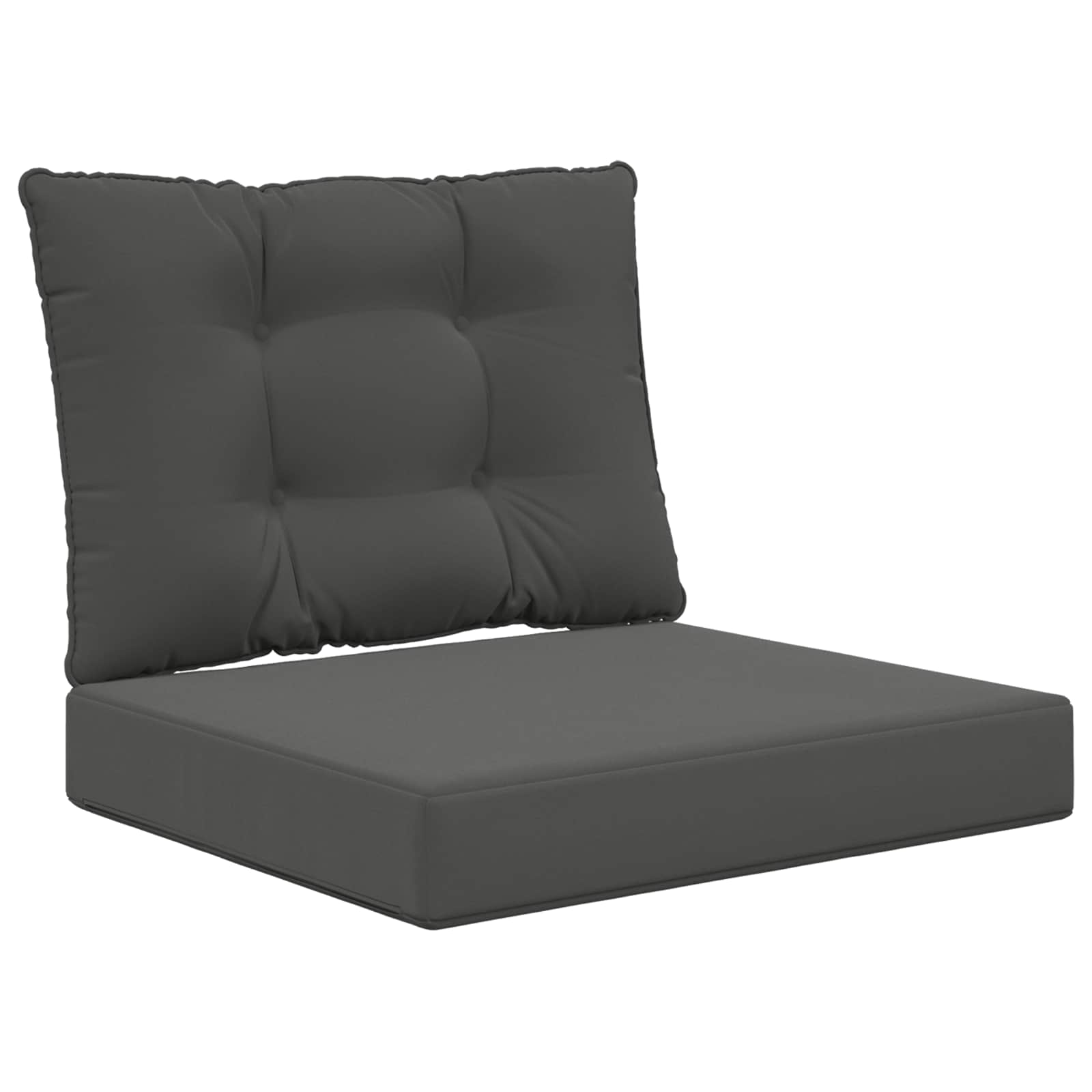 Sofakissen für draußen 2 pcs Anthrazit Polyester