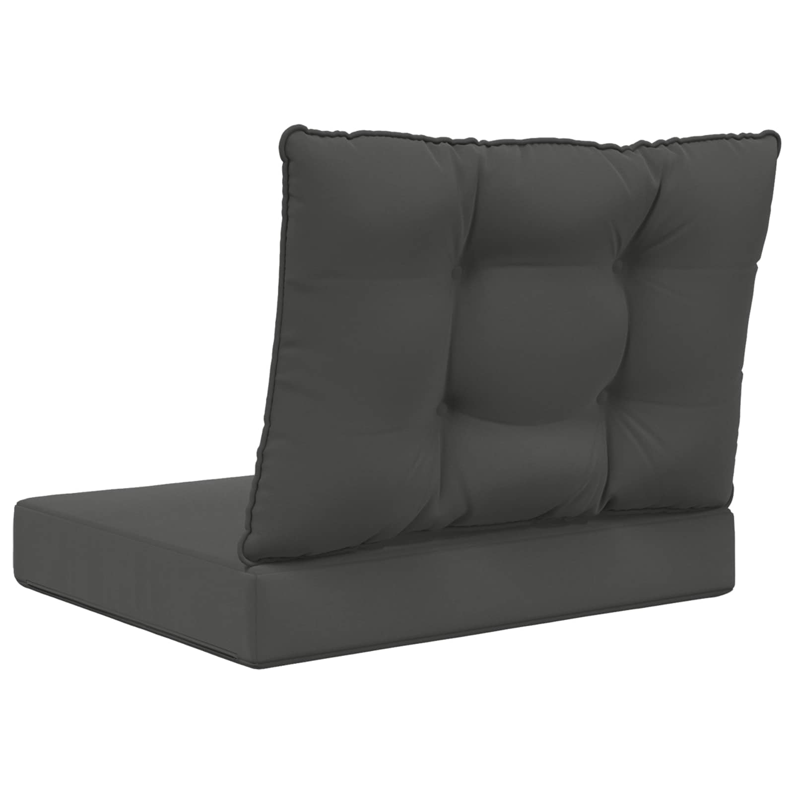 Sofakissen für draußen 2 pcs Anthrazit Polyester