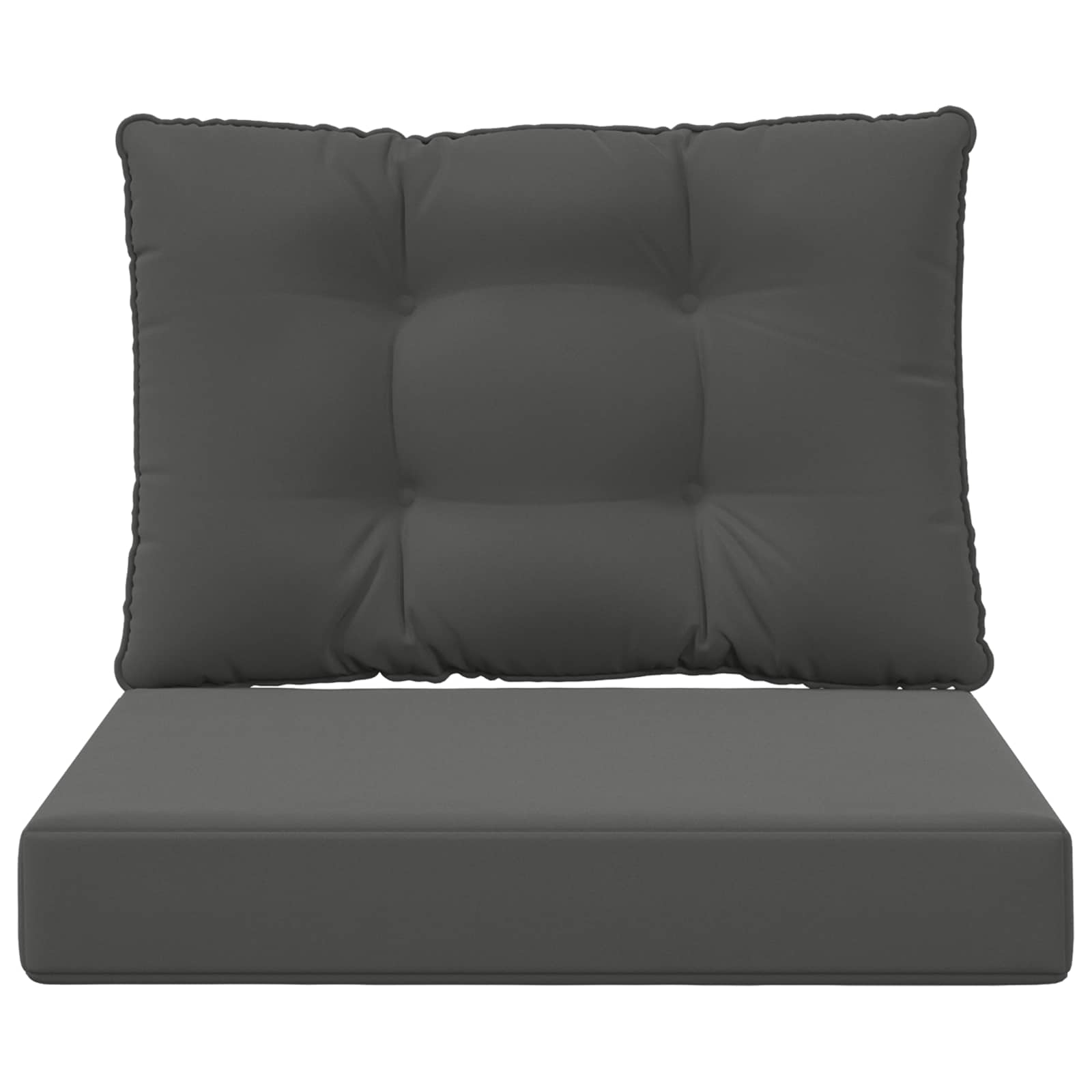 Sofakissen für draußen 2 pcs Anthrazit Polyester