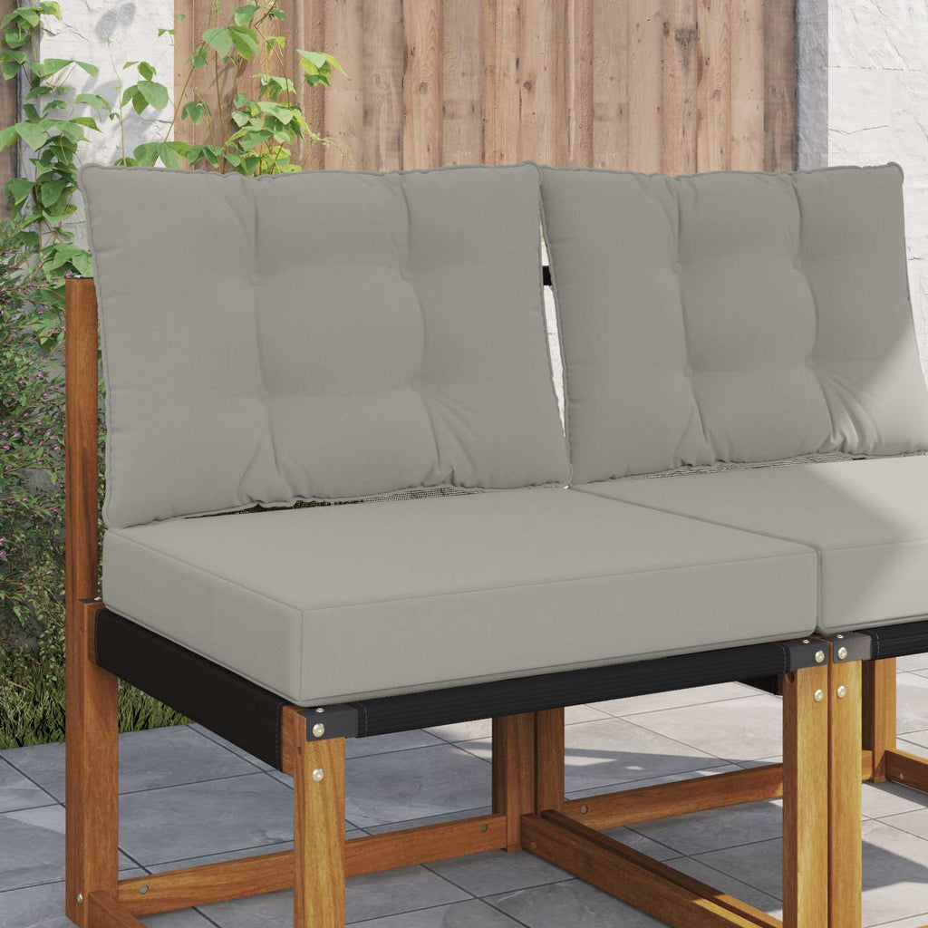 Sofakissen für draußen 2 pcs Grau Polyester