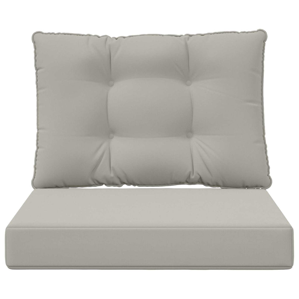 Sofakissen für draußen 2 pcs Grau Polyester