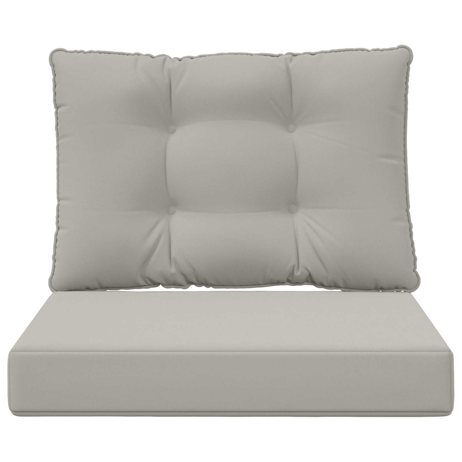Sofakissen für draußen 2 pcs Grau Polyester