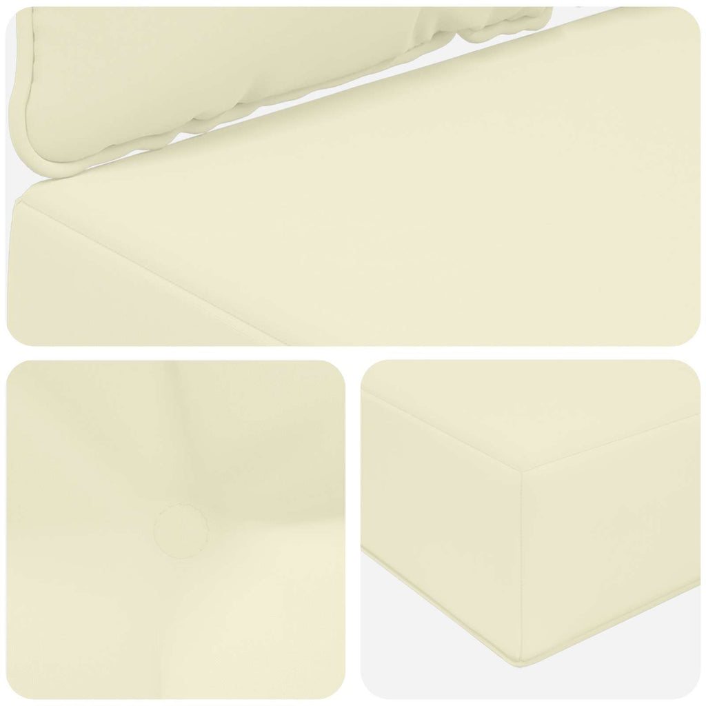 Sofakissen für draußen 2 pcs Creme Polyester