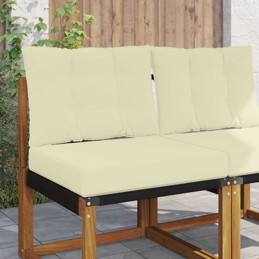 Sofakissen für draußen 2 pcs Creme Polyester