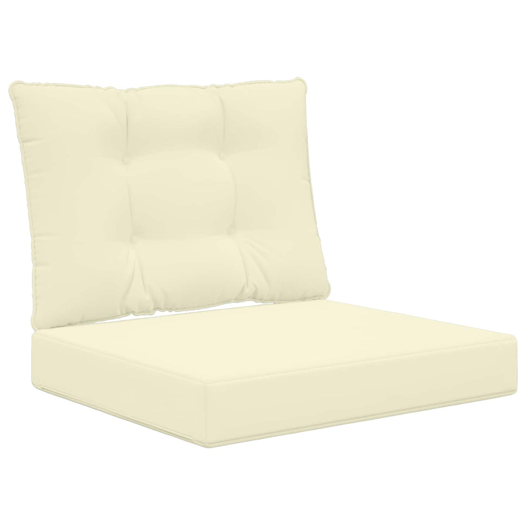 Sofakissen für draußen 2 pcs Creme Polyester