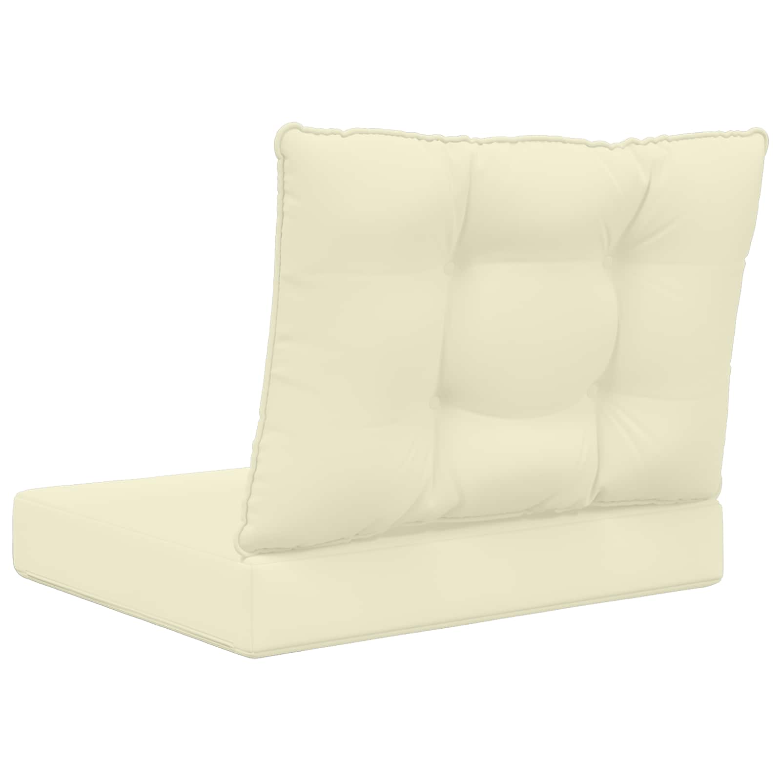 Sofakissen für draußen 2 pcs Creme Polyester