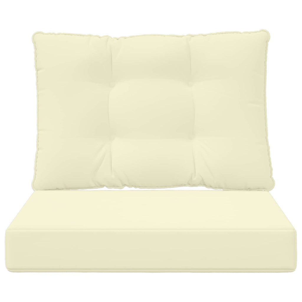 Sofakissen für draußen 2 pcs Creme Polyester