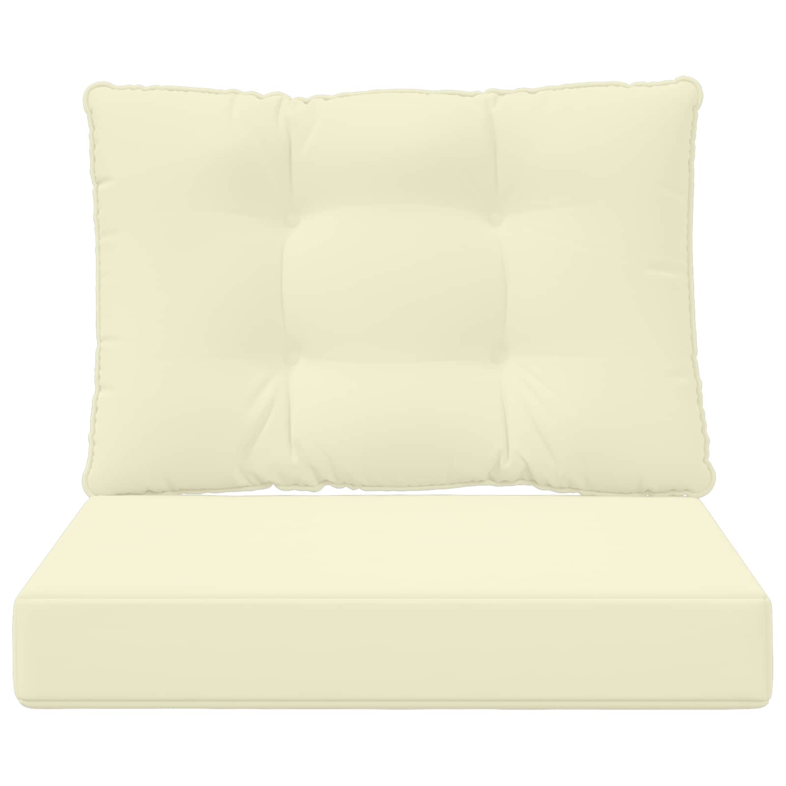 Sofakissen für draußen 2 pcs Creme Polyester