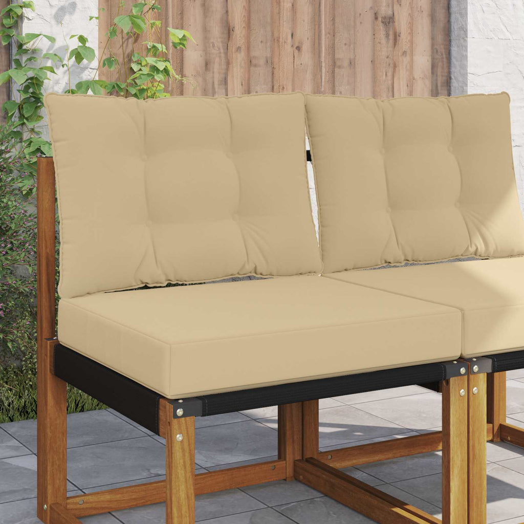 Sofakissen für draußen 2 pcs Beige Polyester