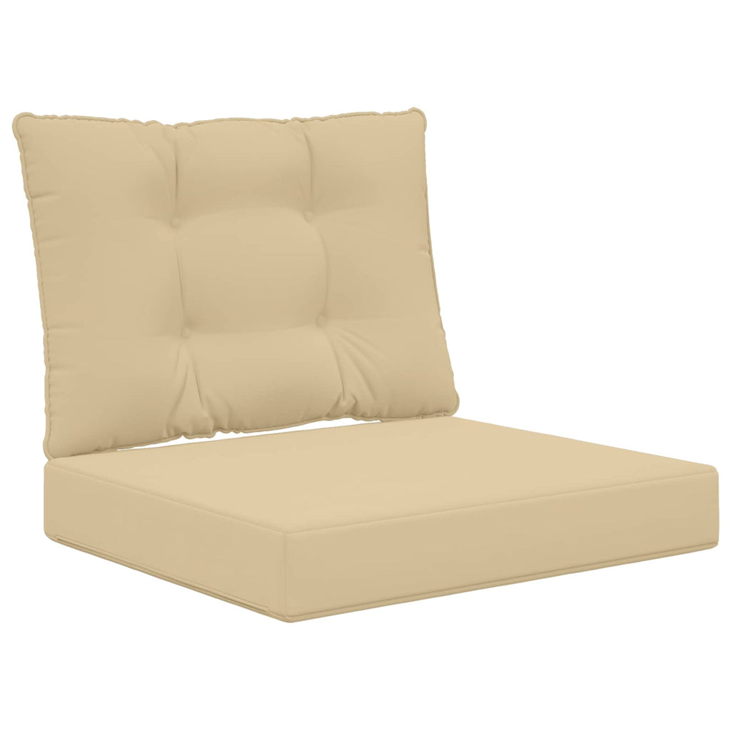 Sofakissen für draußen 2 pcs Beige Polyester