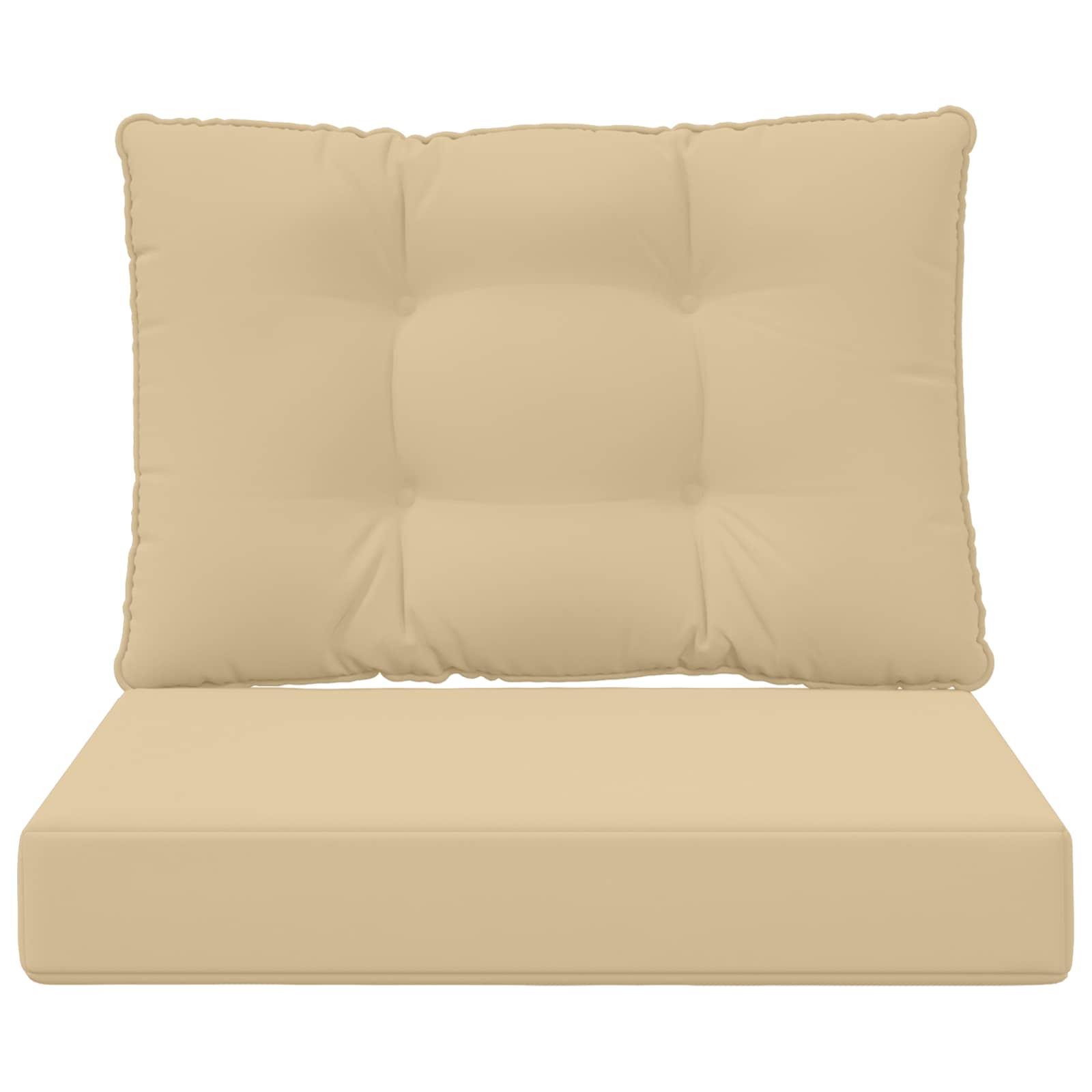 Sofakissen für draußen 2 pcs Beige Polyester