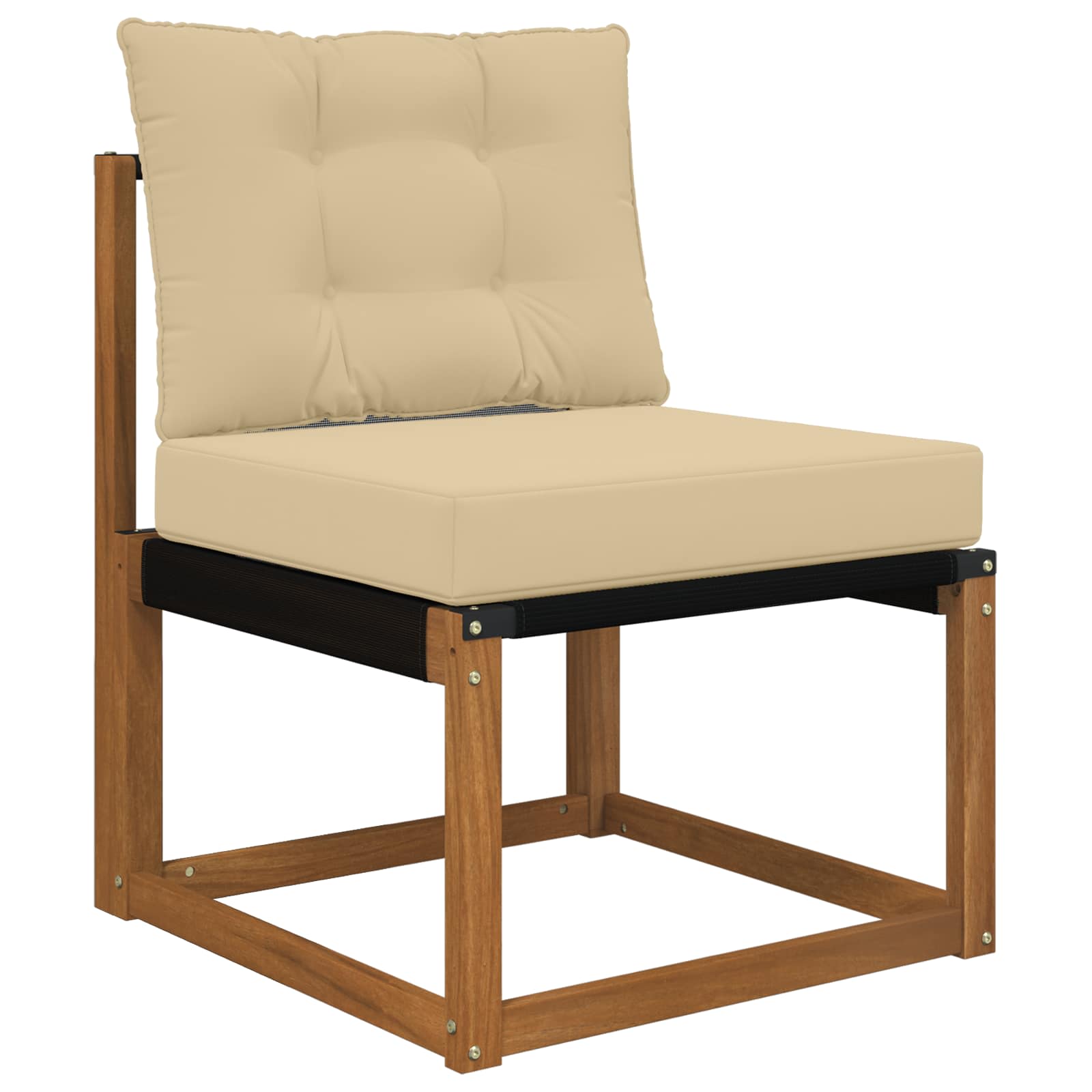 Sofakissen für draußen 2 pcs Beige Polyester