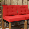 Sofakissen für draußen 2 pcs Rot Polyester