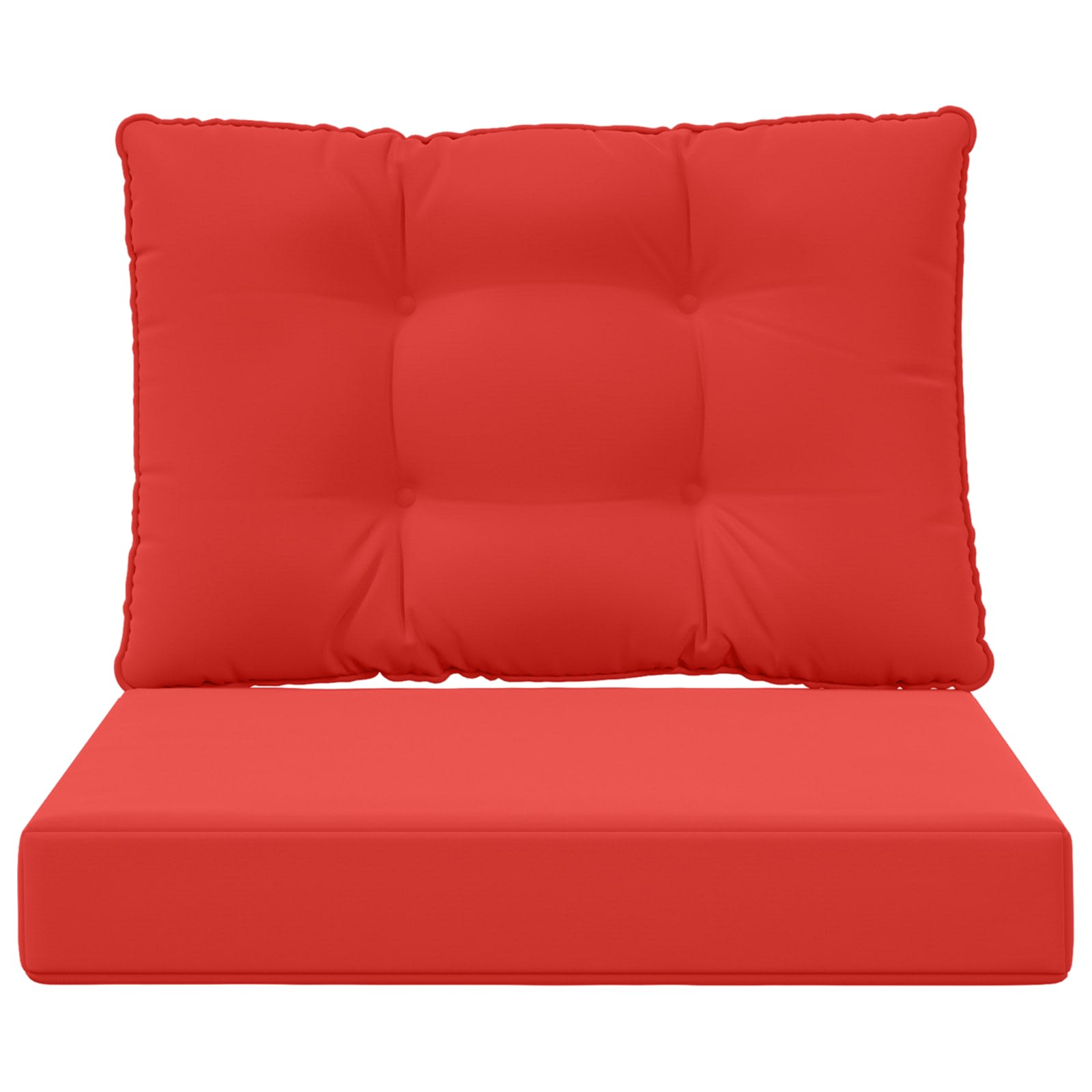 Sofakissen für draußen 2 pcs Rot Polyester