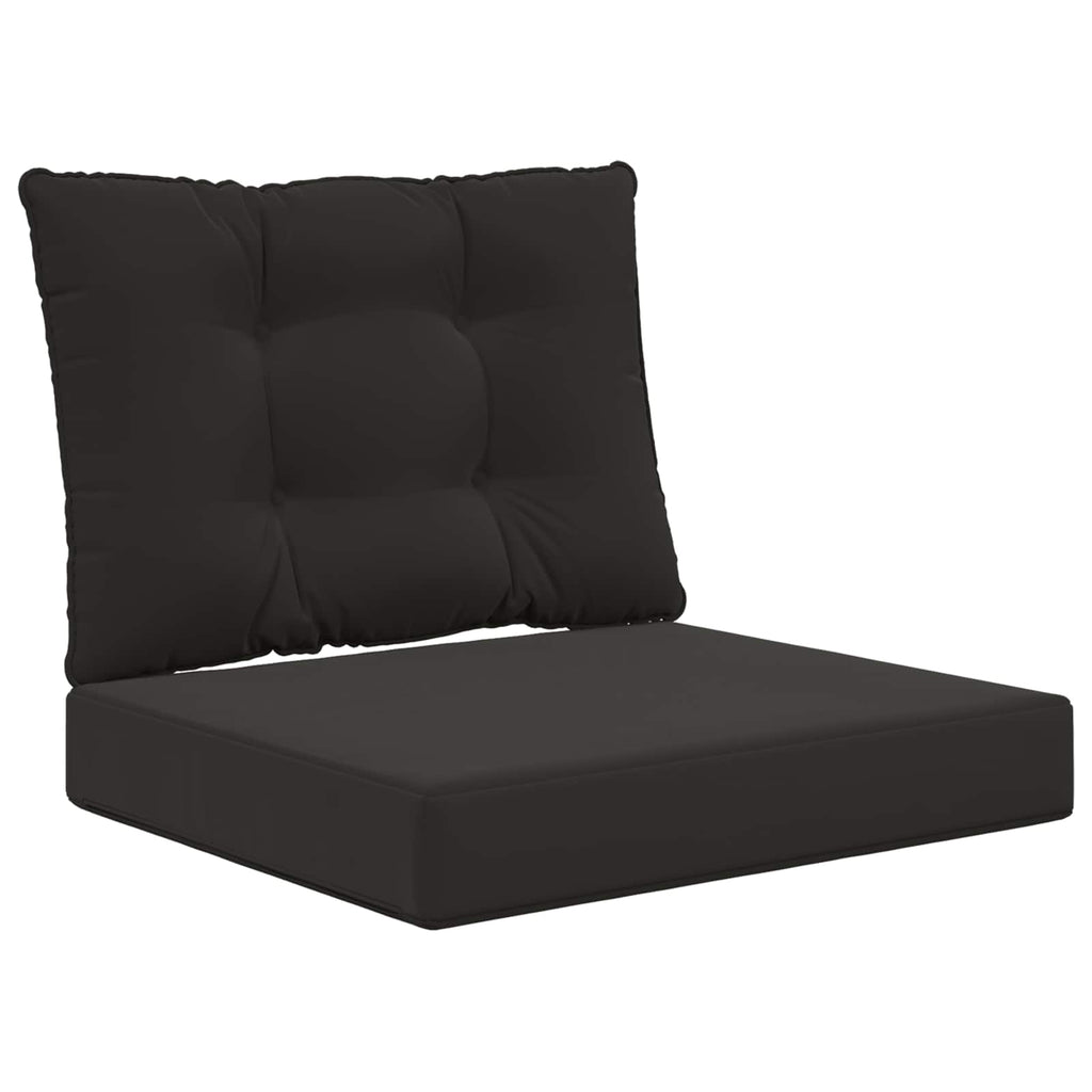 Sofakissen für draußen 2 pcs Schwarz Polyester