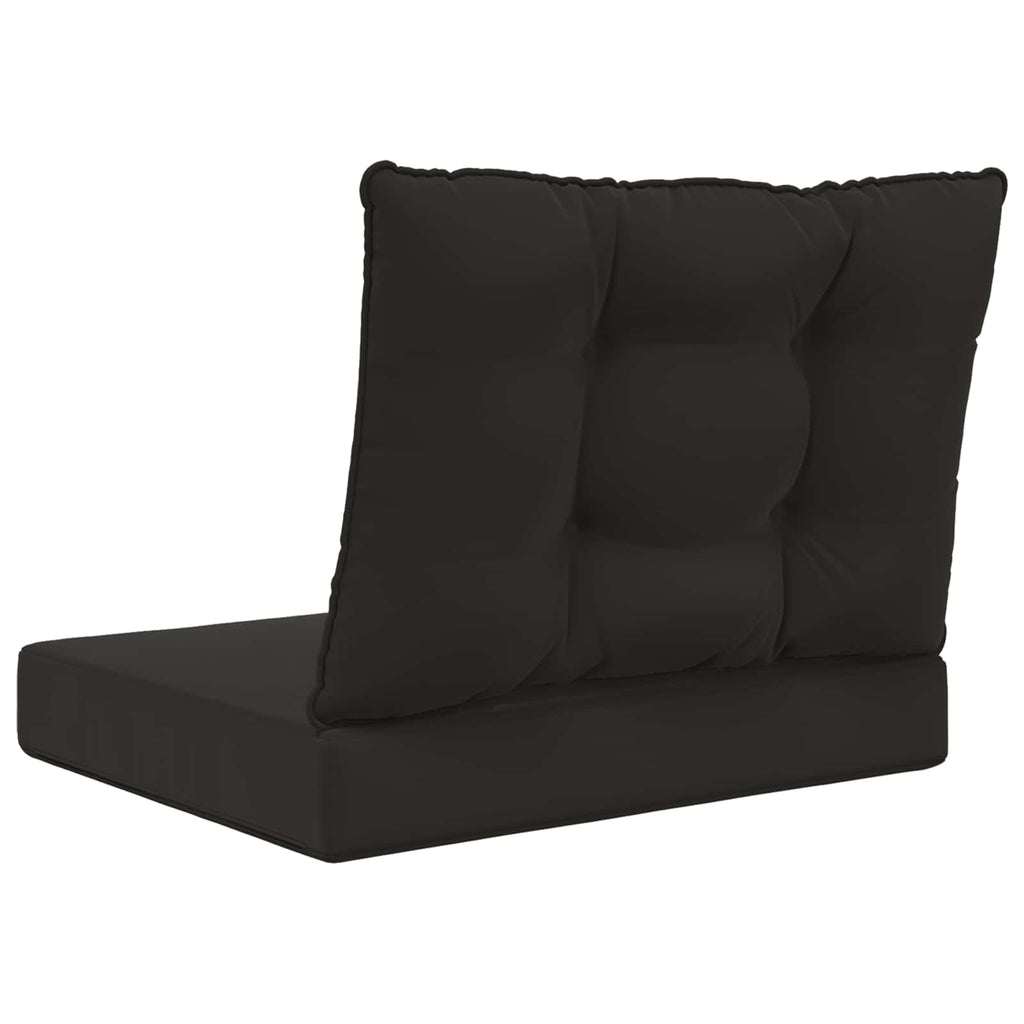 Sofakissen für draußen 2 pcs Schwarz Polyester