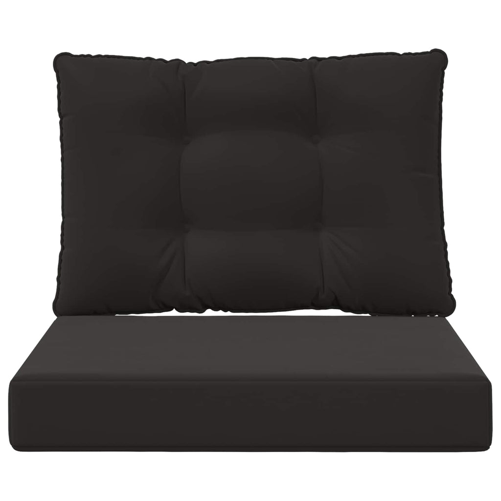 Sofakissen für draußen 2 pcs Schwarz Polyester