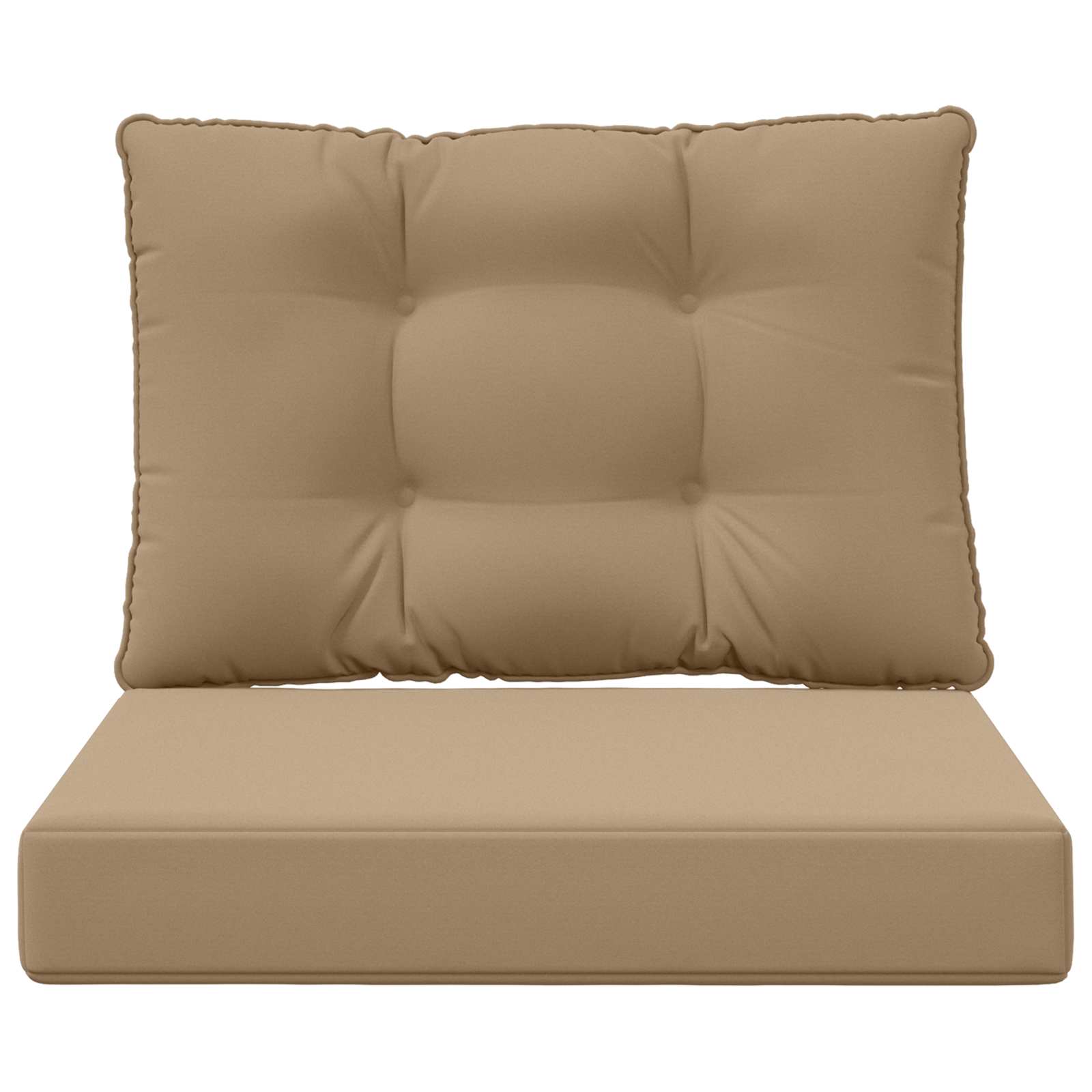 Sofakissen für draußen 2 pcs Taupe Polyester