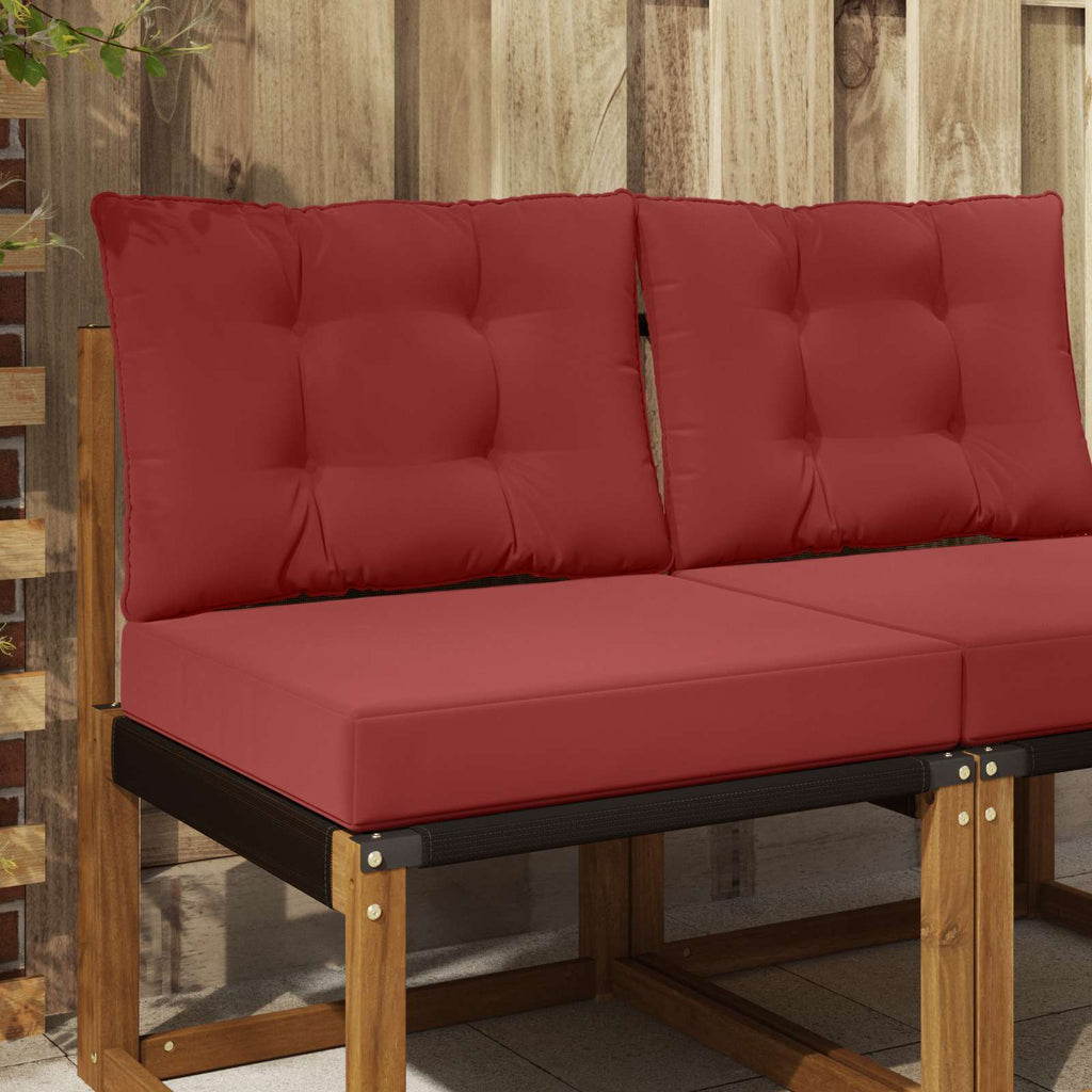 Sofakissen für draußen 2 pcs Weinrot Polyester