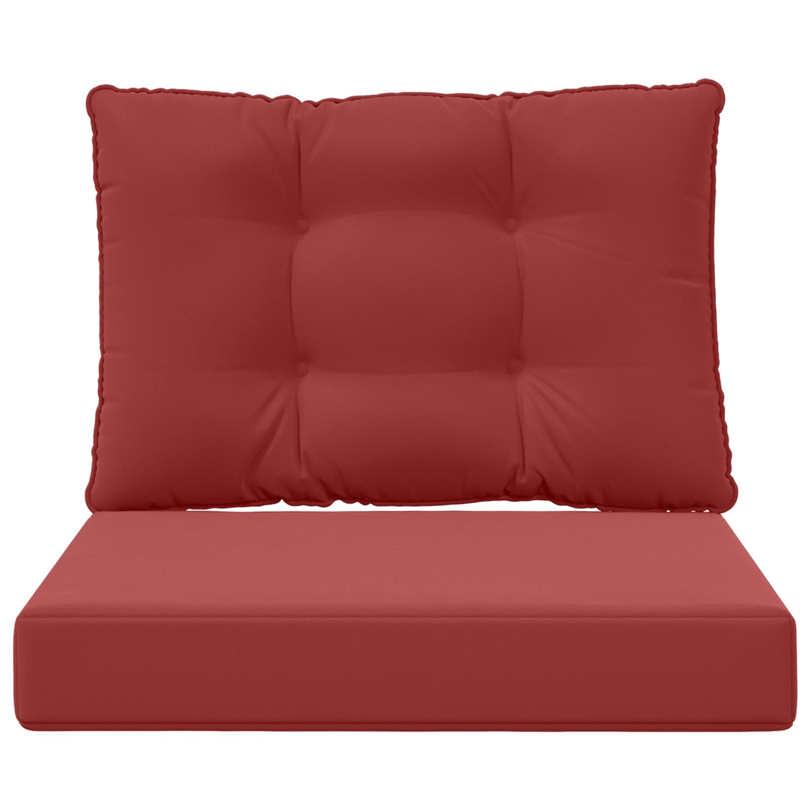 Sofakissen für draußen 2 pcs Weinrot Polyester