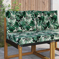 Sofakissen für draußen 2 pcs Blattmuster Polyester