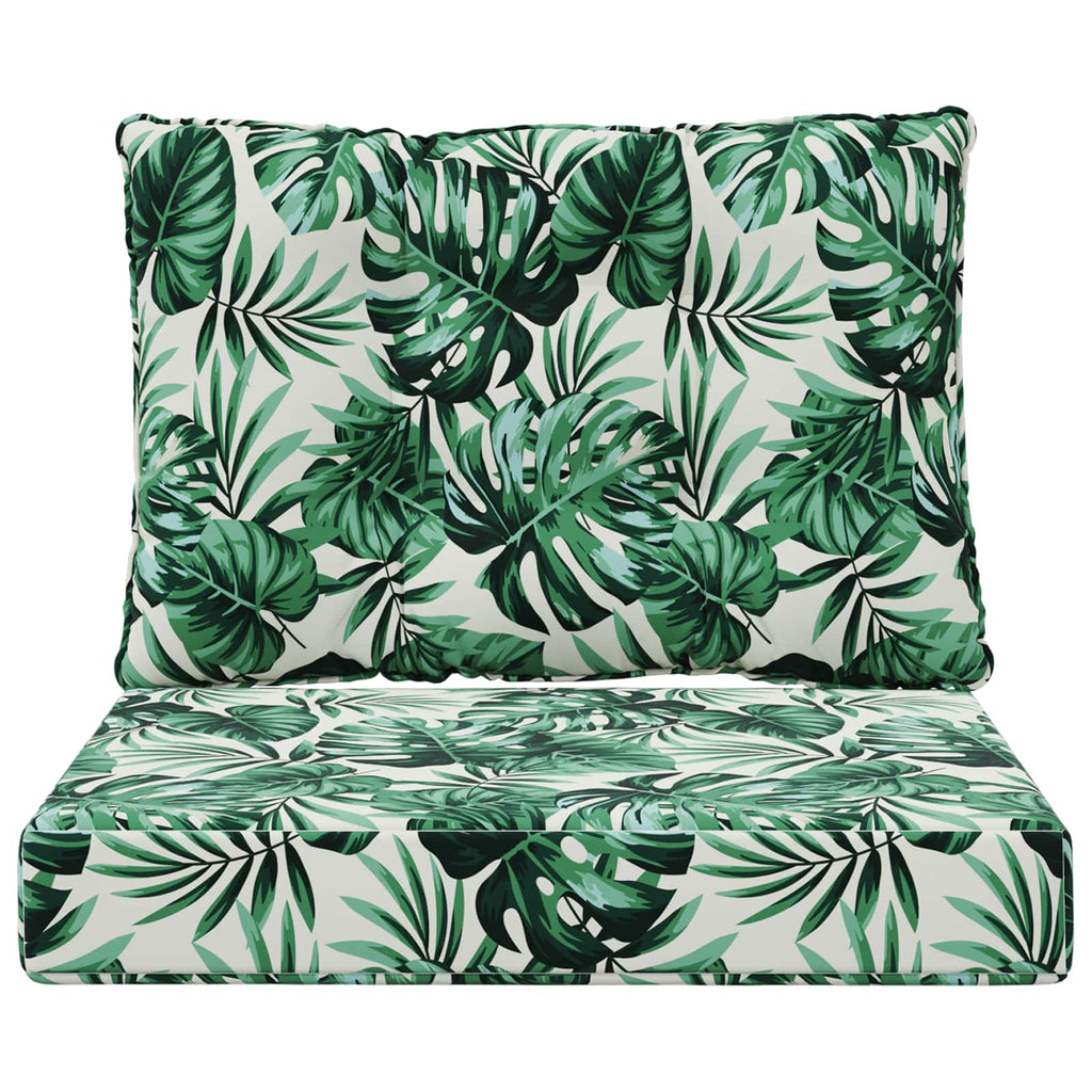 Sofakissen für draußen 2 pcs Blattmuster Polyester