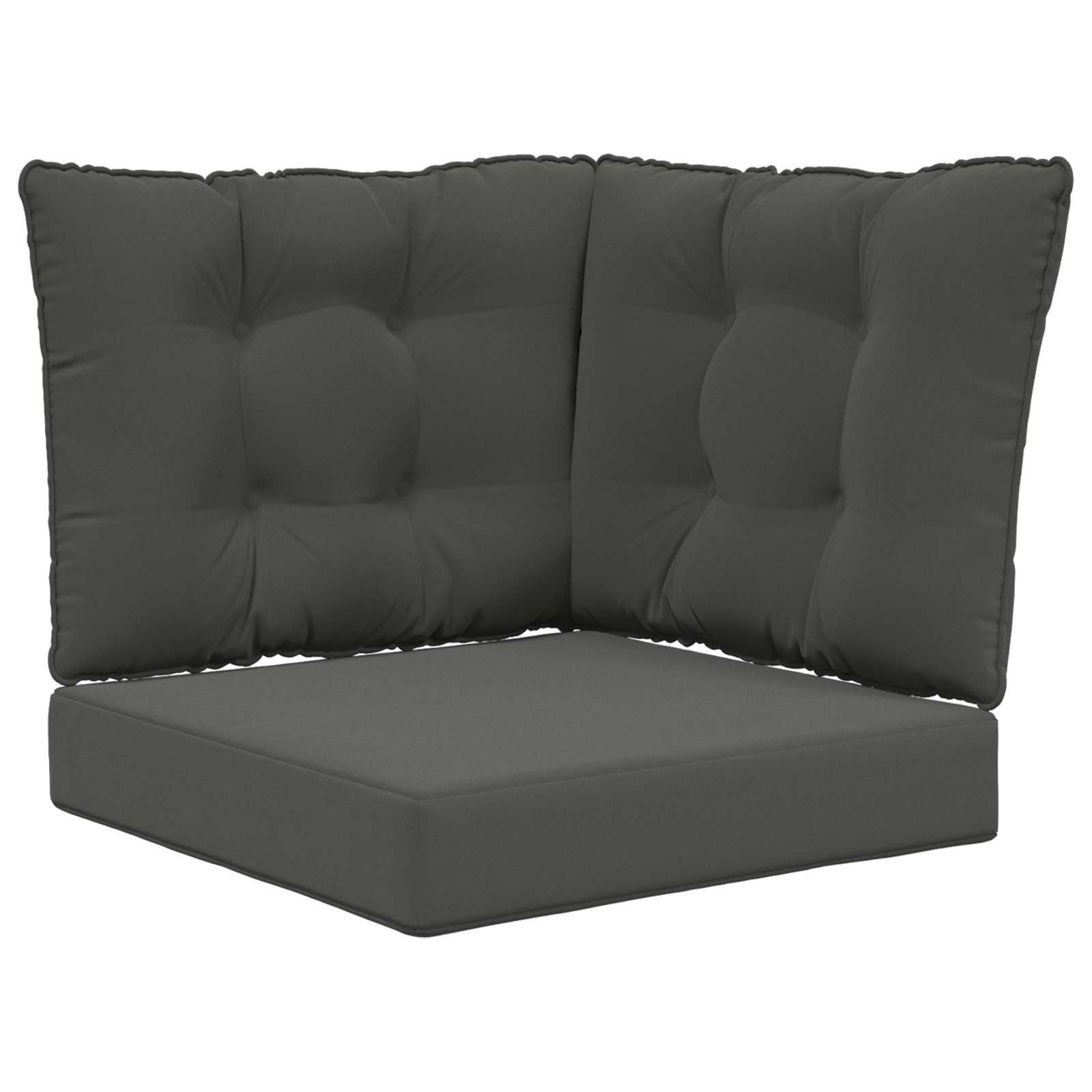 Sofakissen für draußen 3 pcs Anthrazit Polyester