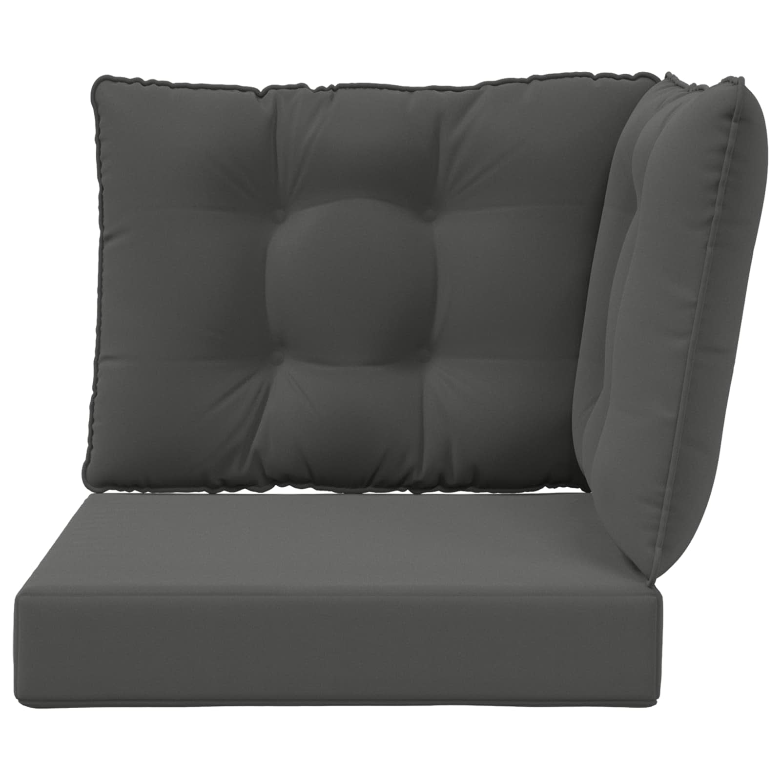 Sofakissen für draußen 3 pcs Anthrazit Polyester