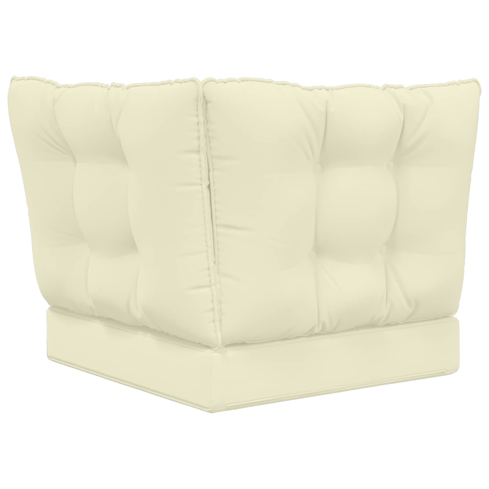 Sofakissen für draußen 3 pcs Creme Polyester