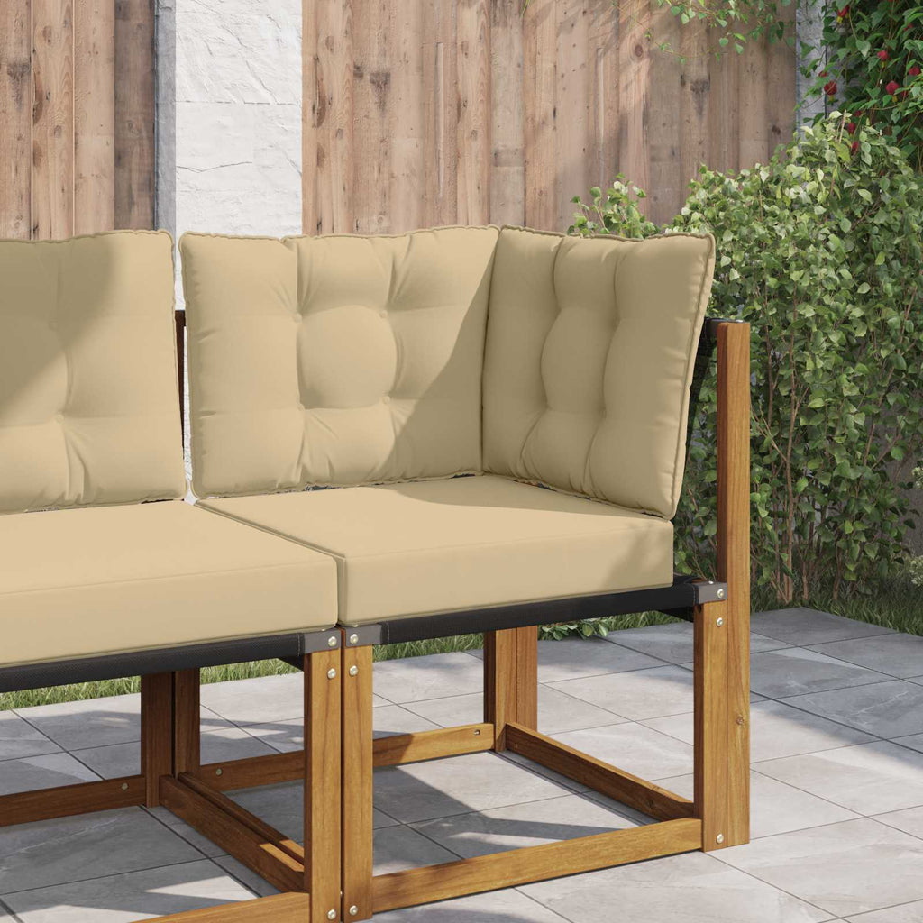 Sofakissen für draußen 3 pcs Beige Polyester