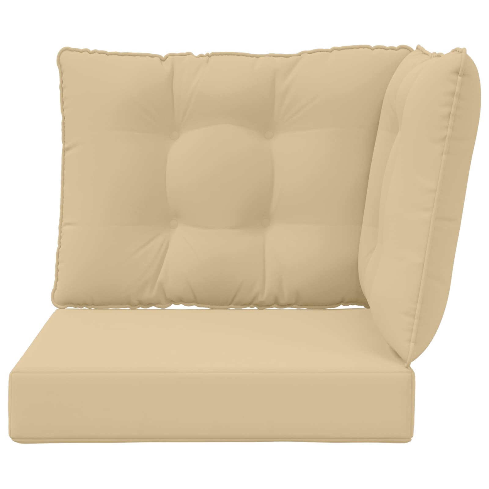 Sofakissen für draußen 3 pcs Beige Polyester