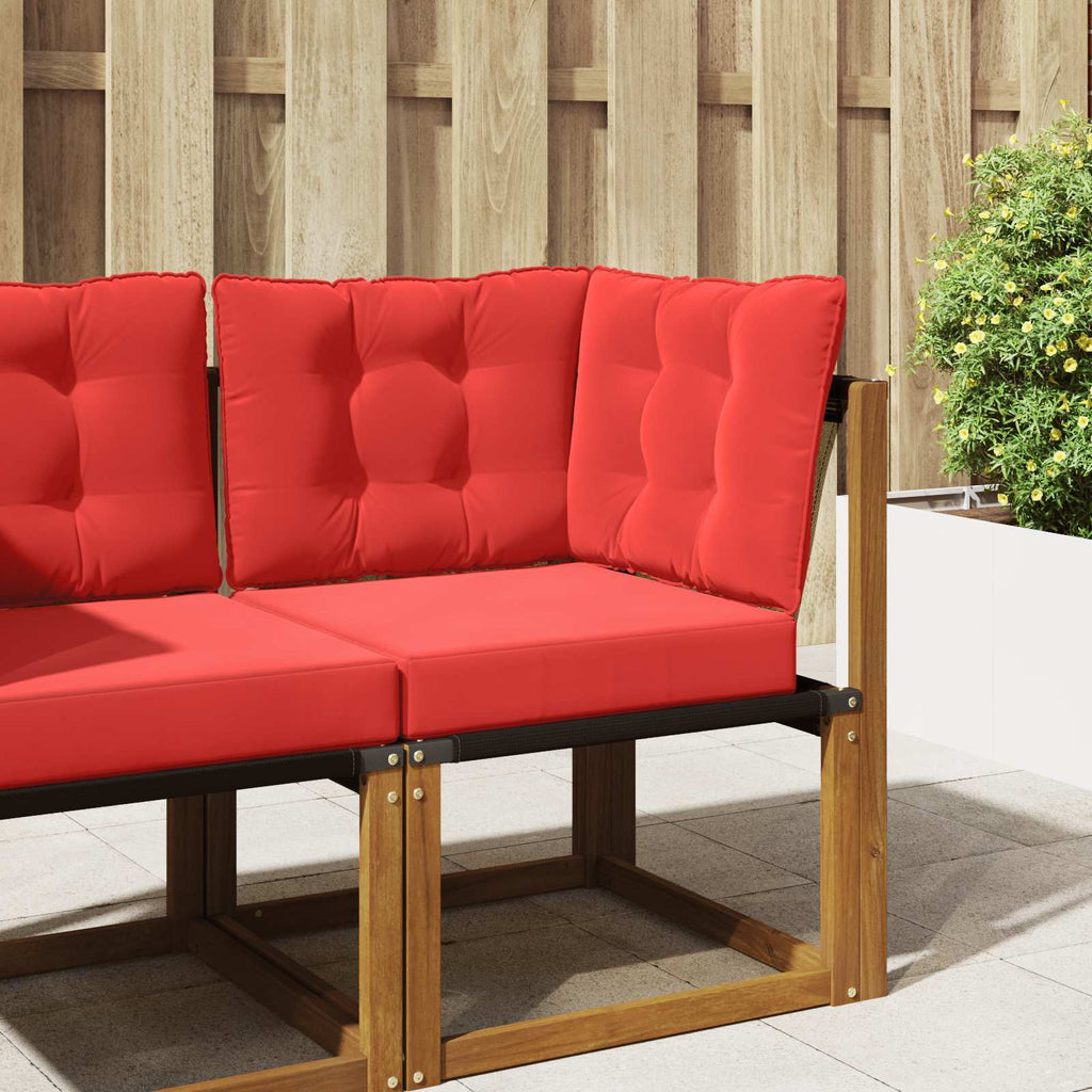 Sofakissen für draußen 3 pcs Rot Polyester